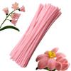 100 шт. Светло-розовые синельные стебли (проволока для поделок) для DIY-искусства и ремесел Синельные стебли (проволока для поделок) для создания декора фестиваля цветов
