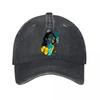 Vibrant Feminine Pop Portrait Bloom  New Vintage Washed Cotton Baseball Cap Sun Hats