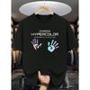 GENERRA HYPERCOLOR Men's Blue and Multicolor Handprint Pattern T-Shirt - Color-changing Technology, Short-sleeved Crew Neck Casual Shirt, Comfortable
