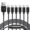 CERRXIAN USB 1 Male на 6 Male USB C Разветвитель Y Y Поддерживает передачу данных для и питание для вентиляторов и других USB-устройств Кабель, Разветвитель Type-C,