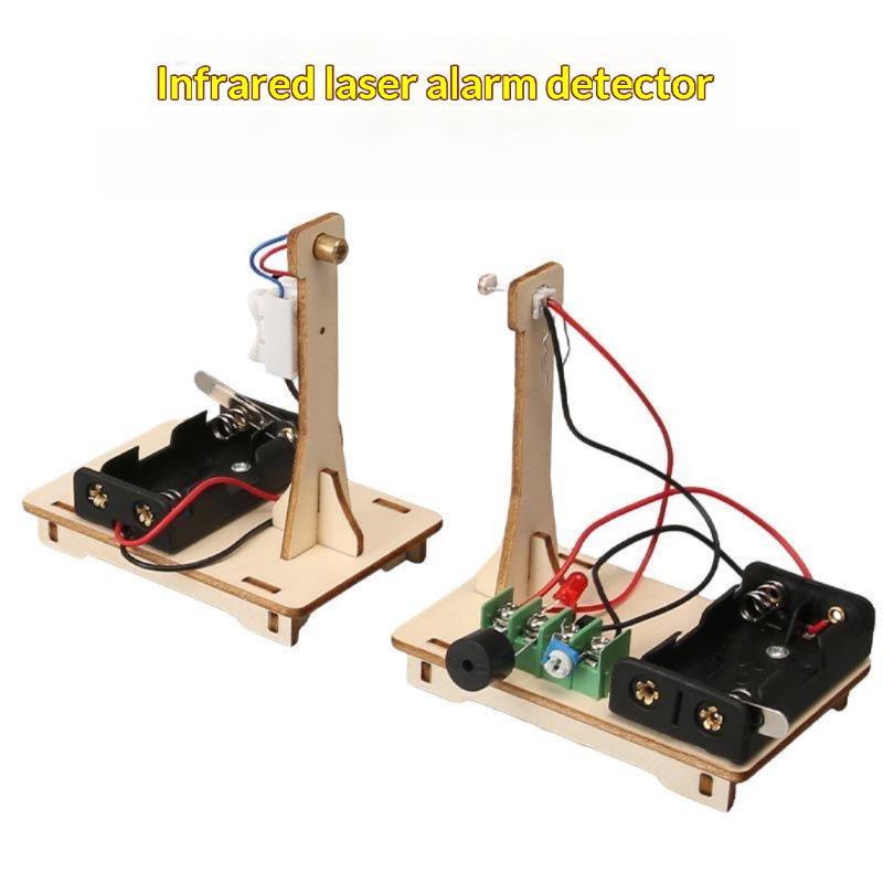 1 Set DIY Infrared Laser Alarm Teaching Model Light-Controlled Trigger STEM Toy for Student Physics Science Experiment
