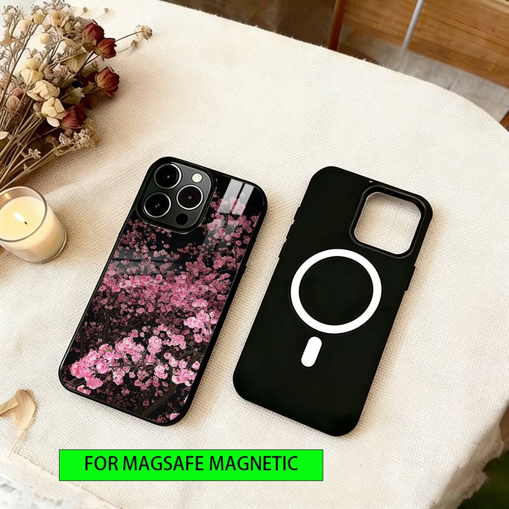 Атмосферный чехол для iPhone 17, 16, 15, 14, 13, 12, 11 Plus, Pro, Магнитный, Для Magsafe, Беспроводная зарядка