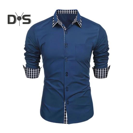 Мужская весенняя рубашка с цветными блоками и клетчатым принтом, однобортная приталенная рубашка с длинным рукавом и пуговицами с лацканами, уличная одежда, повседневная деловая рубашка-кардиган, пальто