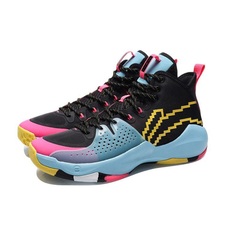 Li Ning Combat Hi Sonic Basketball Shoes Men Sneaker Black Blue ABAR059-1