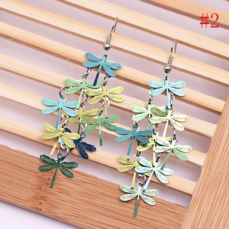 1 пара модных женских элегантных серег-гвоздиков со стразами и стрекозой