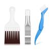DOOKAA Air Conditioner Cleaning Kit, 3-Piece Set, Blue Folding Brush for Air Conditioner Fins, Fin Cleaning Brush, Air Conditioner Fin Comb, Cleaning