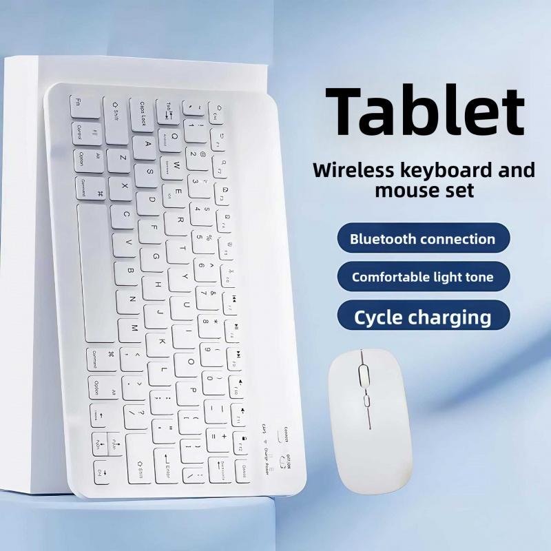 Bluetooth Keyboard Mouse Set Compatible with Tablet Phone High Aesthetic Wireless Magic Control Rechargeable Silent