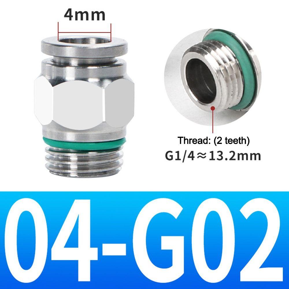 Straight Pneumatic Quick Connector Stainless Steel Tube Connector Industrial Maintenance