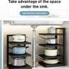 Pot Rack Storage Rack Kitchen Rack Under the Sink Cabinet Multi-layer Adjustable Shelf Countertop Dedicated To Pot Rack