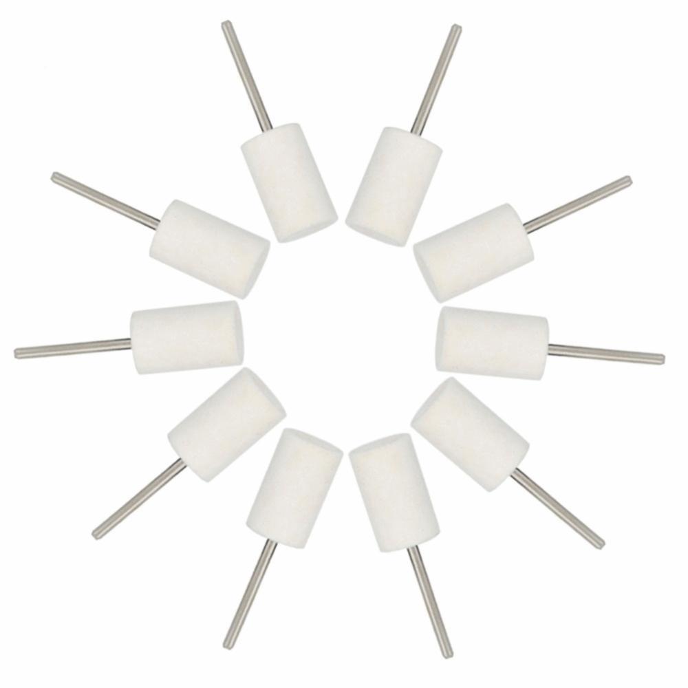 20pcs Cylinder Shape Wool Polishing Wheel 2.35mm Shank Polishing Tool Buffing Wheel Jewelry Making