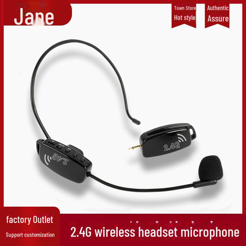 2.4G Wireless Headset with Ear-Hook Microphone and Speaker