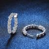 2 .6ct D Color Moissanite Hoop Earring 925 Sterling Silver Plated With 18k Gold Earrings For Women Sparkling Party Jewelry