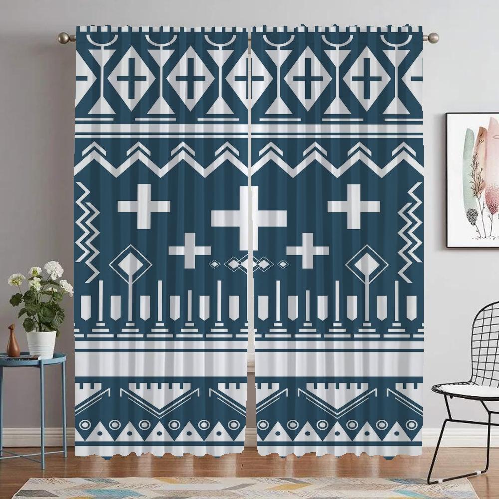 Шторы для кухни в стиле Богемия для перегородки камеры, современные шторы для гостиной, 2 шт., украшения на Хэллоуин, оконные шторы, абажуры