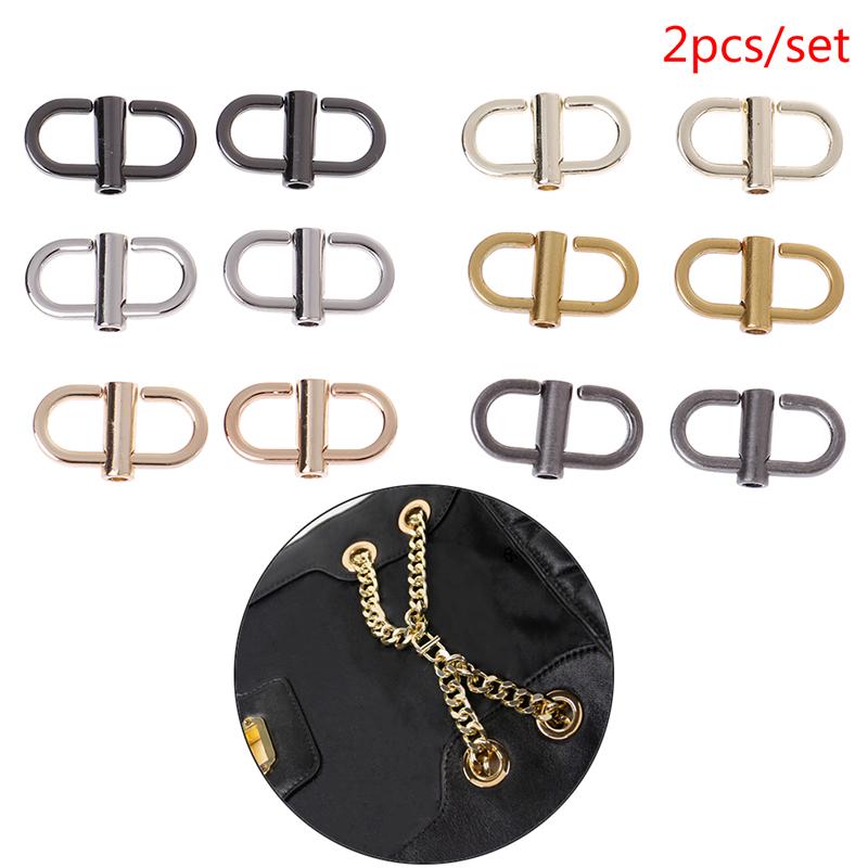1Pair Adjustable Metal Buckles Chain Strap Bag Shorten Shoulder Bags Accessories