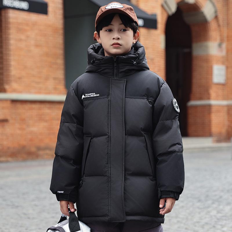 Boys and Girls Down Jacket Mid-length Thick Winter Warm Stylish Coat