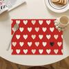 Artoid Mode Red Love День Святого Валентина Салфетки Набор Свадебных Праздничных Столовых Ковриков Для Вечеринки Кухня Столовое Украшение