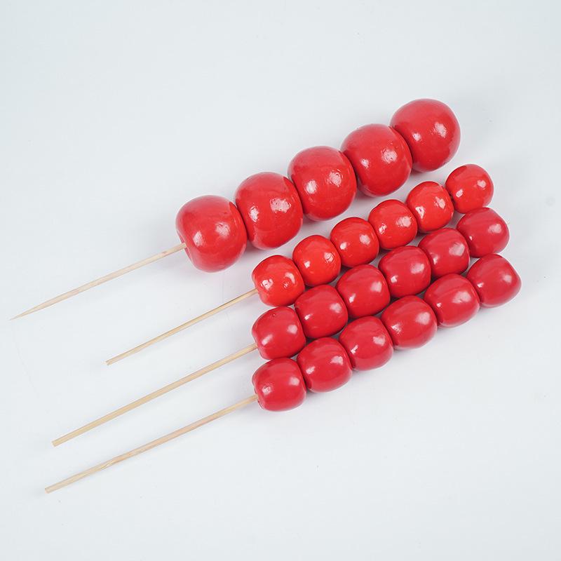 Simulated Candied Hawthorn Skewers for Photography and Educational Props