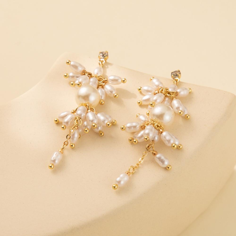 Fashionable 2023 Gold Plated Geometric Tassel Earrings With Pearl For Women