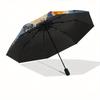 Halloween, Dogs Theme 8 Bone Hand Automatic Folding Umbrella, Compact and Portable Design, A Perfect Gift for Birthday, Christmas or Busines