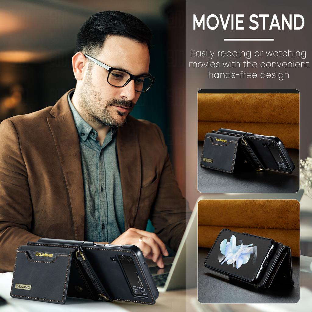 Чехол для мобильного телефона с функцией кошелька для Samsung Galaxy Z Flip 5 4 5G Flip4 Flip5 Flip3 Flip 3, защита от падения, слот для карт, чехол