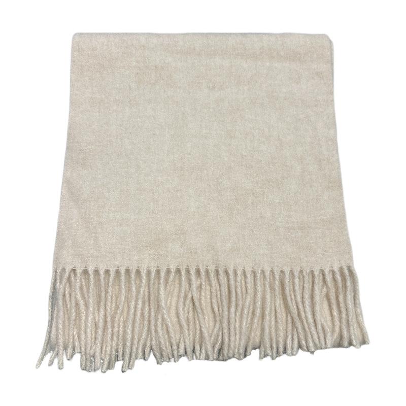 Simple Classic Design Solid Wool Blend Scarf Women Men Winter Fall Korean Version Comfortable Soft Warm Woolen Scarf Male Female