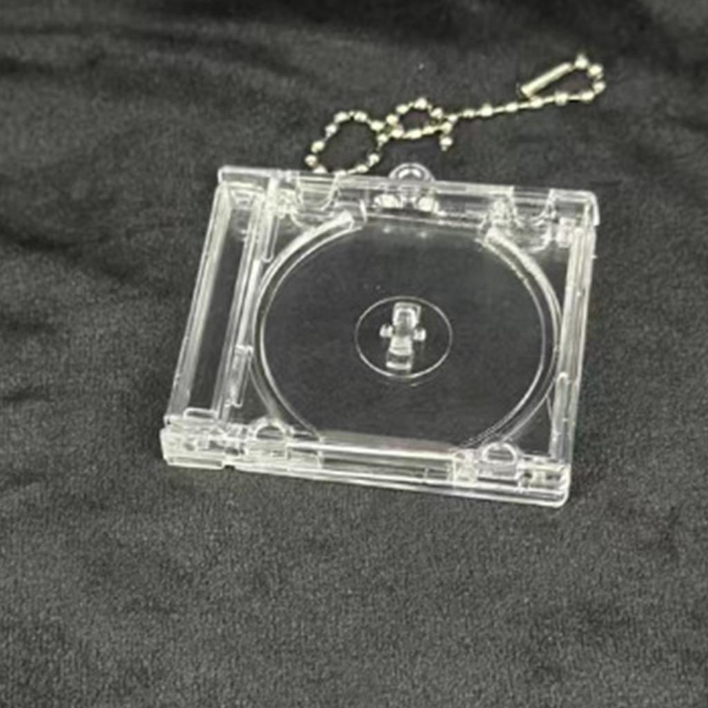 1 шт. пустой мини-чехол для компакт-дисков брелок для ключей для поделок рюкзак подвесной декоративный цепочка/зажим