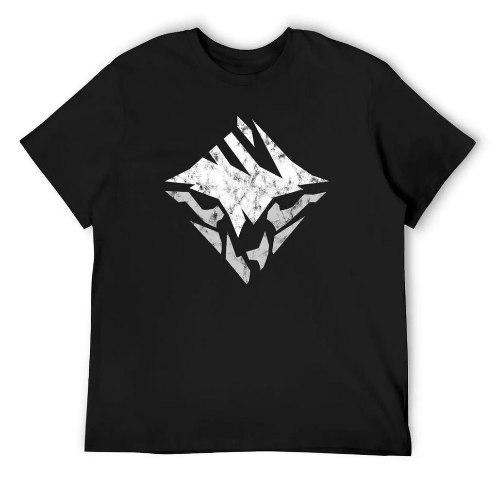Белый Эмблема Логотип Dauntless Потертая Футболка хлопок мужские футболки роскошная футболка смешная футболка зауженный крой футболки для мужчин