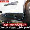Накладка на передний бампер автомобиля для предотвращения столкновений для Tesla-2022 Модель 3 Модель Y Украшение передней панели защитной панели