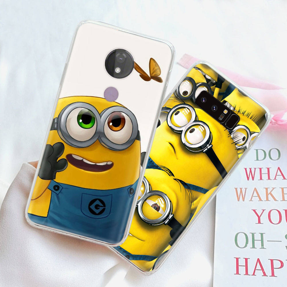 JM30 Minion Прозрачный чехол для Samsung A04 A14 A23 M33 M53 Realme 10 9 C35 C55 VIVO Y02 X80 Infinix Hot 30 Note 11 Tecno Spark 8P Pro