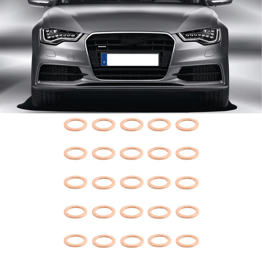 25 шт. прокладка для сливной пробки масла, медная шайба, уплотнительные кольца, номер детали 007603-014106 для Mercedes