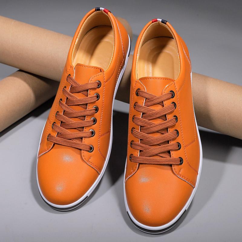 Модная мужская кожаная обувь размер 2025+48 повседневная, модная, простая, дизайнерская дышащая классическая облегающая спортивная обувь