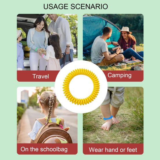 5 шт. браслет от комаров, выдвижной пружинный браслет в форме кольца, детский браслет от комаров для дома и улицы