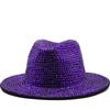 Шляпа Fedora с широкими полями для женщин, дизайнерская роскошная роскошная шляпа с бриллиантами и стразами, фетровые джазовые цилиндры, элегантная мужская кепка для свадебной церемонии