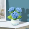 Knitted Flower Realistic Artificial Flowers Low Maintenance Crochet Flower Potted Plant for Home Decor