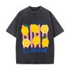 La Dolce Vita Il Limone Lemon Graphic Vintage Distressed Loose Streetwear Tops For Campus Days