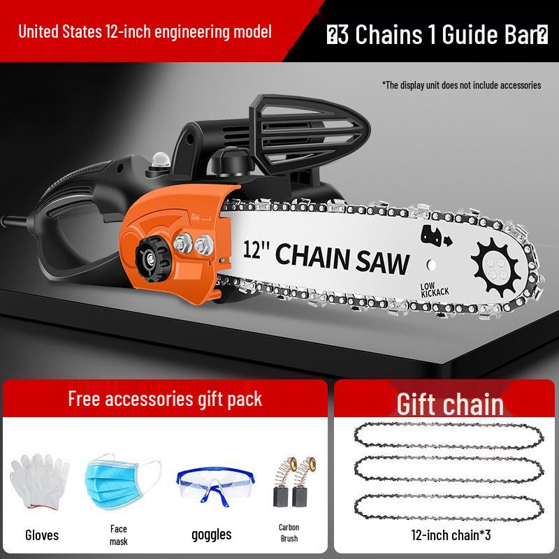 Ручная электрическая цепная пила CHUANGYI: Мощная портативная пила для деревообработки, лесозаготовки и валки деревьев