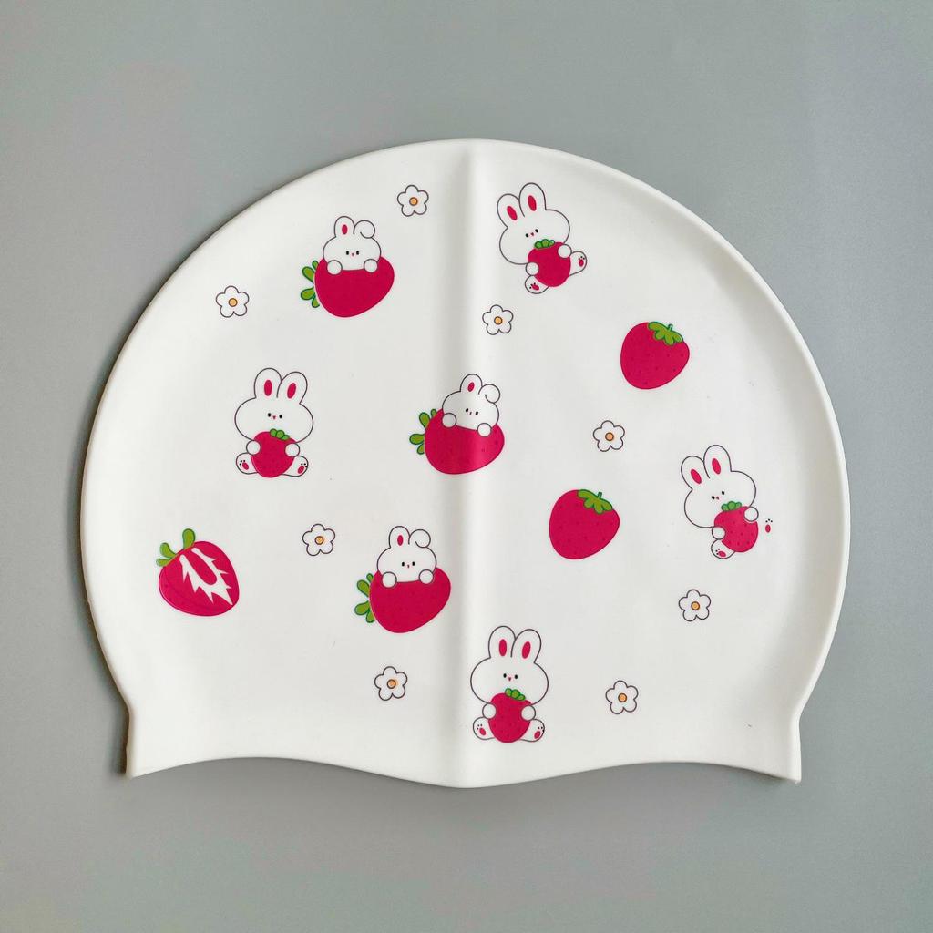 Очень большая мультяшная силиконовая шапочка для плавания для мальчиков и девочек – Водонепроницаемая и мягкая