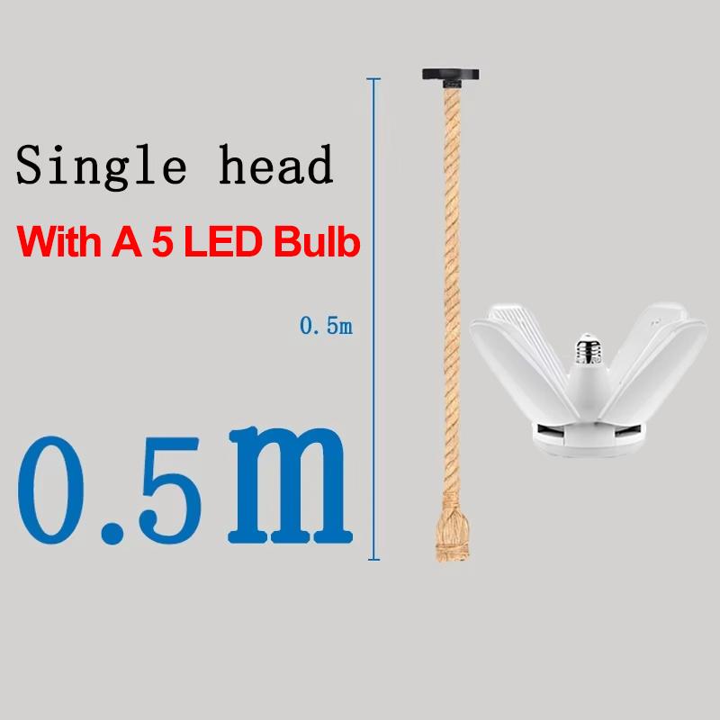 Подвесной светильник из плетеной веревки, Деревенский патрон E27, Полуприлегающий монтаж, Освещение для столовой, бара, кухни, Лампочка в комплект не входит, Кухня