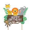 Shower Happy Birthday Cake Picks Jungle Animals Cake Toppers Cake Decoration Birthday Party Decor