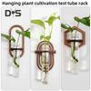 Wooden Test Tube Rack Wall Mounted Flowers Plants Holder Stand Home Office Classroom Decor Plant Propagation Station