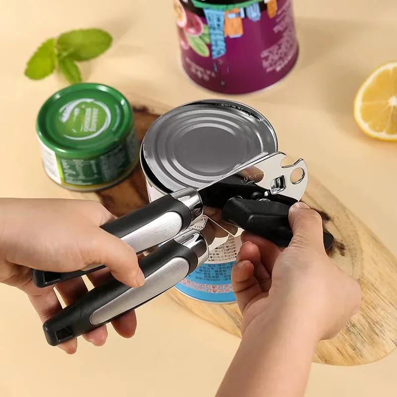 Premium Stainless Steel Professional Multi-Tool Can/Tin Cutter Bottle Opener with Ergonomic Grip Kitchen Gadget can opener