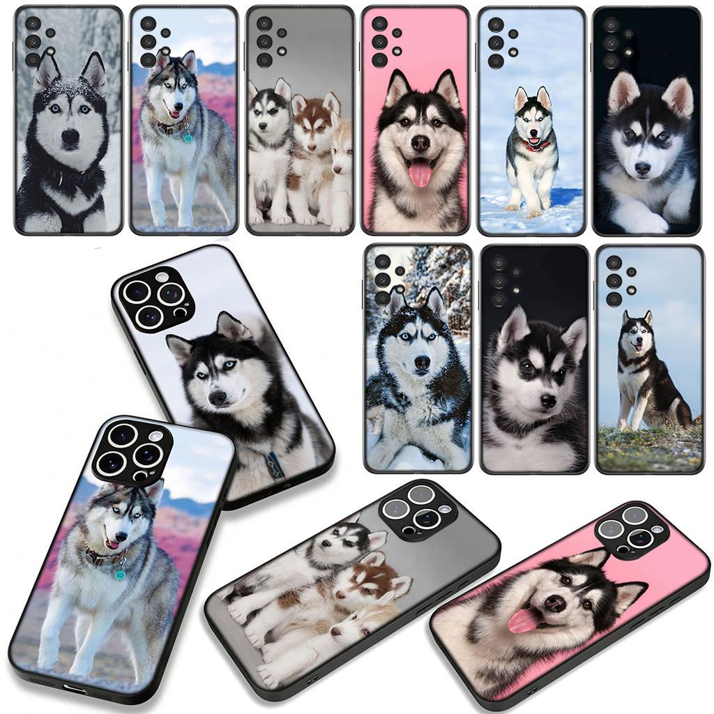 Cover Lovely Husky Dog Funny for Motorola Moto G04 G13 G14 G22 G23 G20 G32 G34 G35 G64 G82 G84 G53 G60 G72 E14 E15 E13 Case
