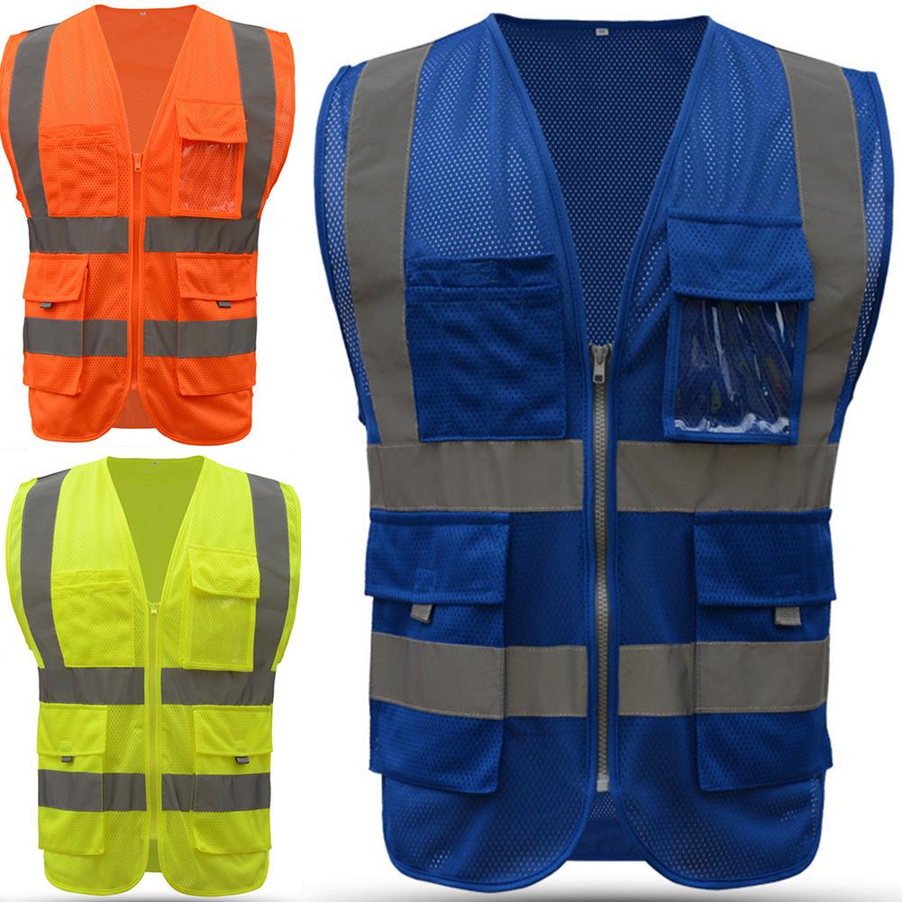 Строительный жилет с высокой степенью безопасности, светоотражающий светоотражающий жилет