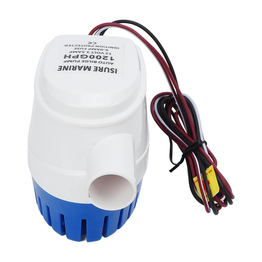 Автоматический погружной насос для трюмной воды для лодки 12 В, пластиковые аксессуары для лодок с поплавковым выключателем 1200 галлонов в час