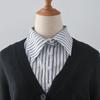 Female Lapel False Collar Striped Fake Collar for Woman Shirt Detachable Business Girls Fuax Cols Clothing Accessory