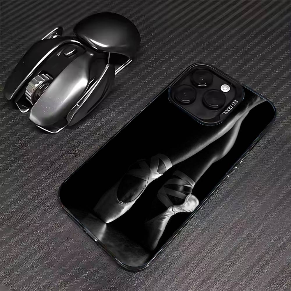 Простой чехол для телефона с рисунком 'Танец лебедя' Балет Для iPhone 17 16 15 14 13 12 11 Pro Max XS Max 7 8 Plus Ударопрочный Силиконовый Матовый Чехол