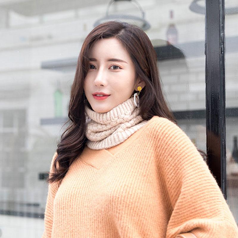 Зимний женский вязаный шарф однотонный флисовый снуд шарфы женский теплый из искусственного меха толстый унисекс шарф на шею кольцо лыжный альпинистский шарф