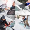 1Pc 2 In 1 Removable Car Ice Scraper with Ergonomic Foam Handle, Winter Snow Brush Scratch-Free Snow Removal Tool