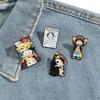 Японское аниме ONE PIECE брошь Луффи металлический значок комикс стиль сплав одежда сумка аксессуары значок