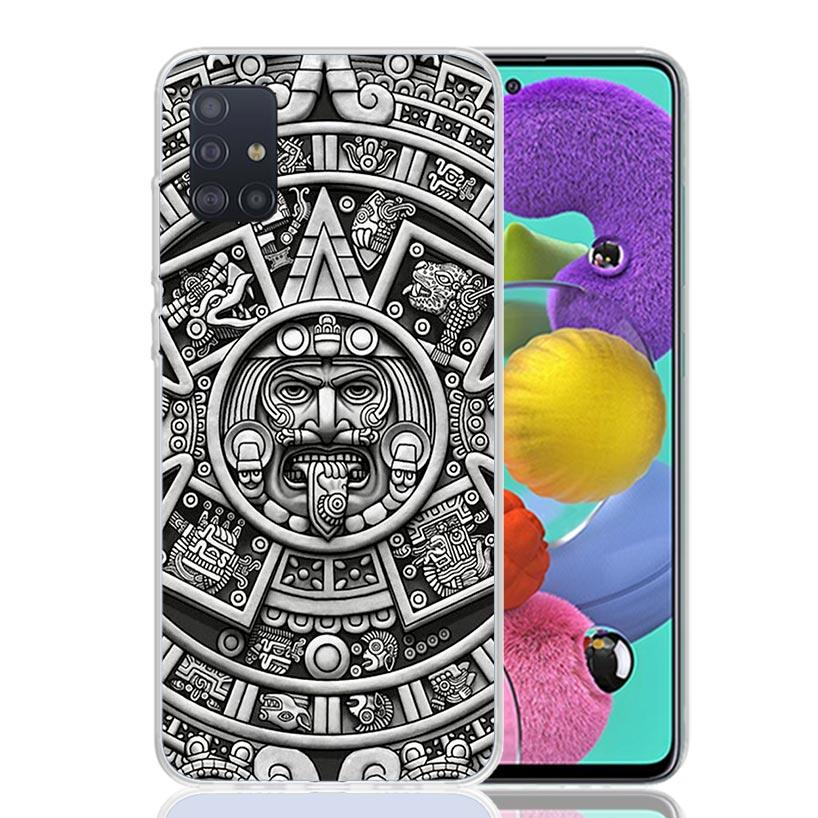 Mayan Stone Totem Pole Phone Case For Samsung Galaxy A52 A32 A22 A12 A02S A50S A30S A51 A31 AA71 Note 20 Ultra 10 S10 Plus Galax